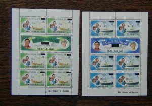 Montserrat 1981 Royal Wedding 70c on $3 $1.15 on $4 values Miniature Sheet MNH