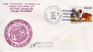 USS MOBILE LKA-115  - US NAVY  1984 FDC17586