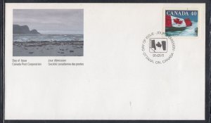 Canada Scott 1193 FDC - 1991 Quick Stick Booklet Issue