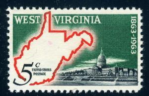 Scott #1232 - 5¢ West Virginia Centennial - MNH