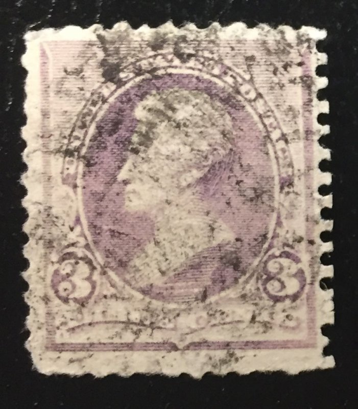 US #221 Used Andrew Jackson 3c