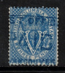 British Columbia #7 Used Fine With Ideal PAID Cancel In Blue