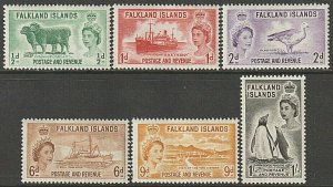 EDSROOM-9236 Falkland Islands 122-126 LH 1955-57 Complete CV$37