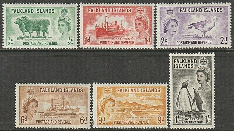 EDSROOM-9236 Falkland Islands 122-126 LH 1955-57 Complete CV$37