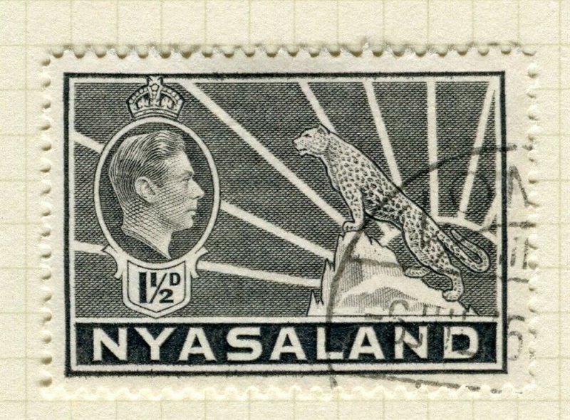 NYASALAND; 1938 early GVI issue fine used 1.5d. value