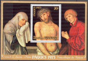 Rwanda 1975 Art Paintings Pieta Easter S/S MNH