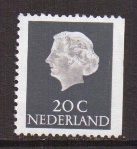 Netherlands 1968 MNH Juliana booklet  20c right imperf. phosphorescent  paper