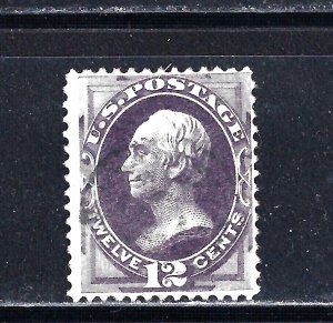 #162 US 12 CENT BLACKISH VIOLET CLAY-USED-N/G-FINE-VF