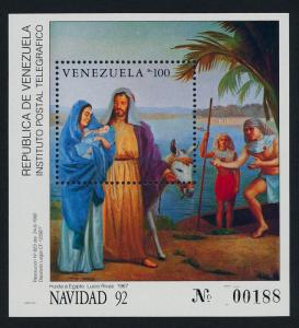 Venezuela 1478 MNH Christmas, Art, Flight to Egypt, Animals