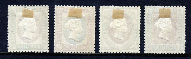 HELIGOLAND Queen Victoria  Embossed Head Group Hamburg Reprints MINT