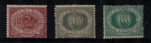 San Marino Scott 3,5,6 Mint hinged (Catalog Value $38.00) [TE1438]