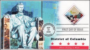 AO-3813-1, 2003, District of Columbia , Add-on Cachet, First Day of Issue, Washi