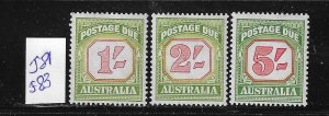 AUSTRALIA SCOTT #J81-J83 1953-54 POSTAGE DUES- MINT NEVER HINGED