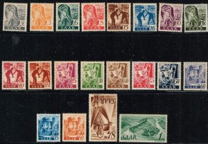 Saar 1947,Sc.#155-171 MNH, 170 MH  Professions and Views of Saarland