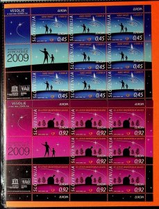 SLOVENIA Sc 803-4 NH ISSUE OF 2009 - MINISHEETS - EUROPA - (JS23)