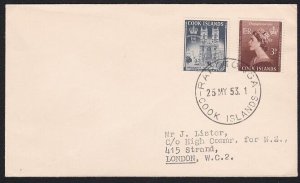 COOK IS 1953 Coronation set on FDC ex Rarotonga............................A7888