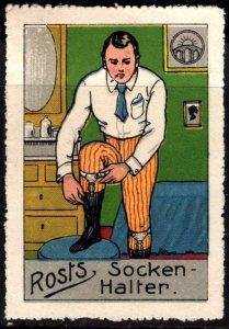 Vintage Germany Poster Stamp Rosts Sock and Halters