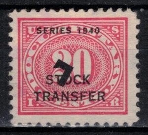 USA - Revenues - Stock Transfer - Scott RD49 w/ Punch Cancel