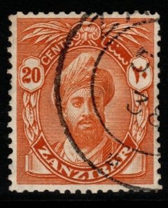 ZANZIBAR SG313 1936 20c ORANGE FINE USED