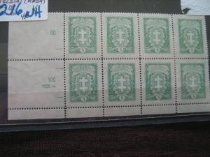 LITHUANIA 270AY MNH BLOCK OF 8-