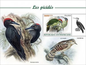 2022/10- CENTRAL AFRICAN  - WOODPECKERS             1V   MNH ** T