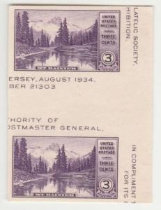 U.S. Scott #770 Mt. Rainier Stamp - Mint Horizontal Gutter Pair