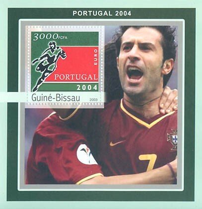 GUINEA BISSAU - 2003 - Football, Euro 2004 - Perf Souv Sheet - Mint Never Hinged