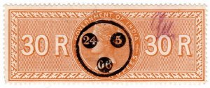 (I.B) India Revenue : Special Adhesive 30R (1868)