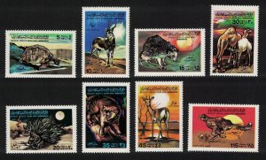 Libya Tortoise Hedgehog Porcupine Dromedaries Gazelle Cheetah Animals 8v 1979