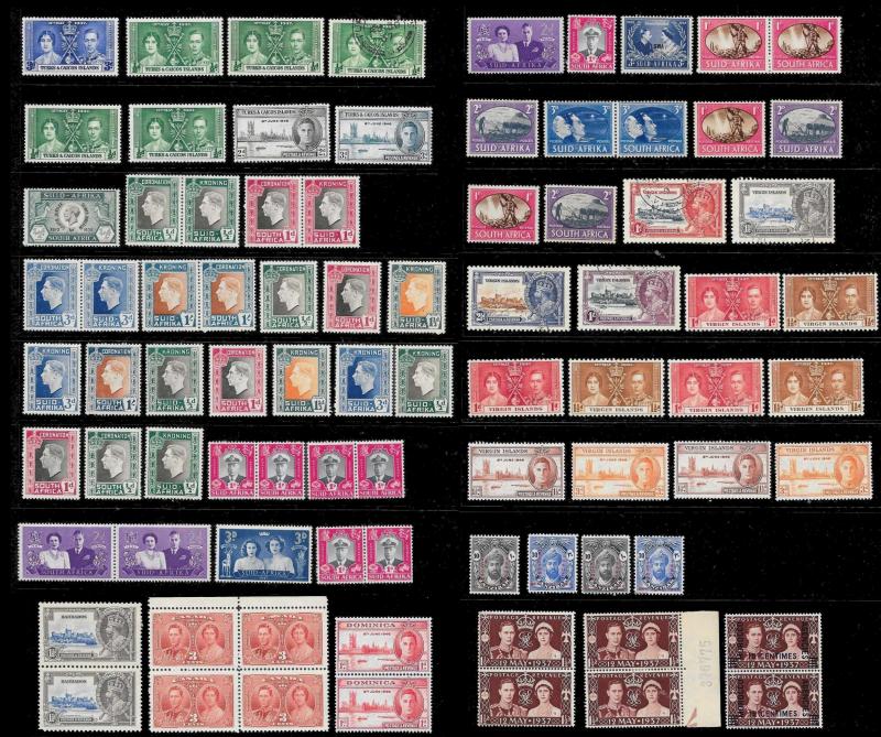 BRITISH COLONIES (1250+ Stamps) Omnibus Set Stamps Pairs Singles MNH/Mint/Used