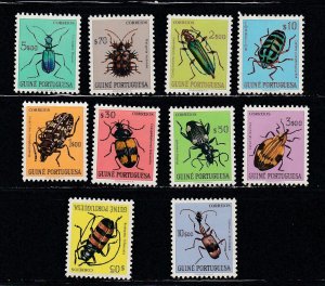 Portuguese Guinea # 281-290, Beetles, Mint Hinged, 1/3 Cat.