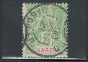 Gabon 1904 Navigation & Commerce 5c Scott # 19 Used