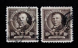 US Stamp Sc# 873 Used Lot of 2 Booker T. Washington 1940 Famous Americans