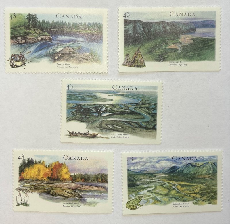 CANADA 1994 #1511-1515 Heritage Rivers - MNH