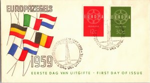 Netherlands, Worldwide First Day Cover, Europa