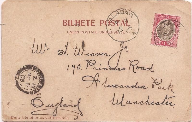 Southern Nigeria 1905 PPC from Old Calabar see description (bab)