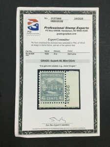 MOMEN: US STAMPS #809 MINT OG NH PSE GRADED CERT SUP-98 LOT #72746