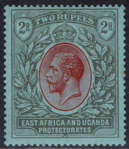 EAST AFRICA AND UGANDA 1921 KGV 2R WMK MULTI SCRIPT CA