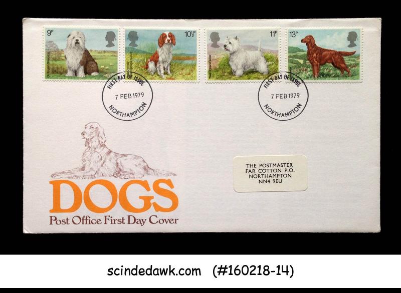 GREAT BRITAIN - 1979 DOGS / ANIMALS - 4V - FDC