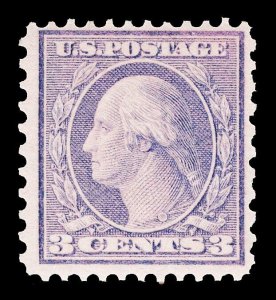 Scott 541 1919 3c Violet Washington Perforated 11 x 10 Mint F-VF OG LH Cat $40