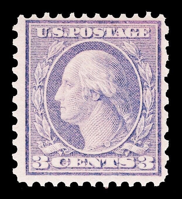 Scott 541 1919 3c Violet Washington Perforated 11 x 10 Mint F-VF OG LH Cat $40