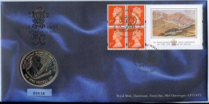 1998 Brilliant Uncirculated Prince of Wales £5 Coin First Coin Day Cover B