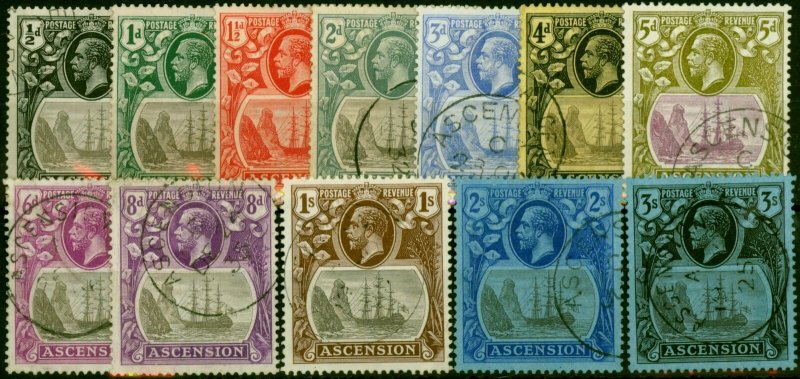 Worldwide　Stamp　Ascension　SG10-20　Set　Ascension,　of　Ocean　HipStamp　South　12　1924-27　Atlantic