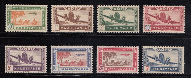 Mauritania Scott #C6-C13 MH