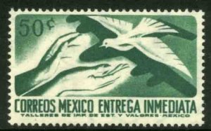 MEXICO E18 50¢ 1950 Definitive 2nd Printing wmk 300 UNUSED, H OG. VF.