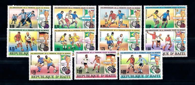 [59538] Haiti 1980 World Cup Soccer Football Spain 11 Values MNH