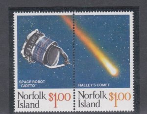 Norfolk Island # 381, Halley's Comet, Mint NH, 1/2 Cat.