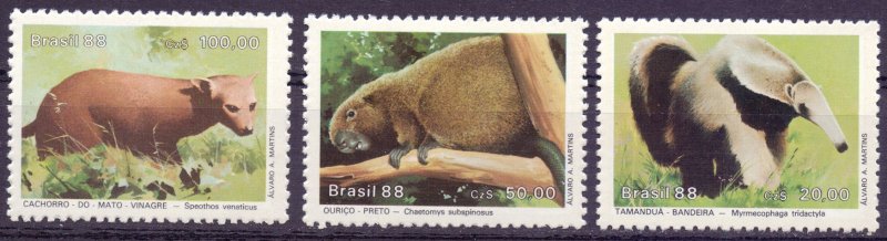 Brazil. 1988. 2259-61. Fauna, mammals. MNH.