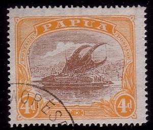 PAPUA 1916-21 4d Lakatoi SG9299a fine used.................................32803