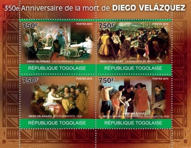 TOGO 2010 SHEET VELAZQUEZ ART PAINTINGS tg10220a